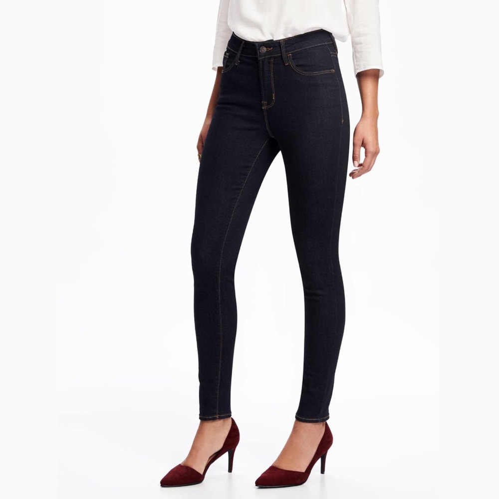 Old Navy Super Skinny Rockstar high rise jeans.